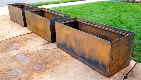 metal planter fabrication|custom deco planters.